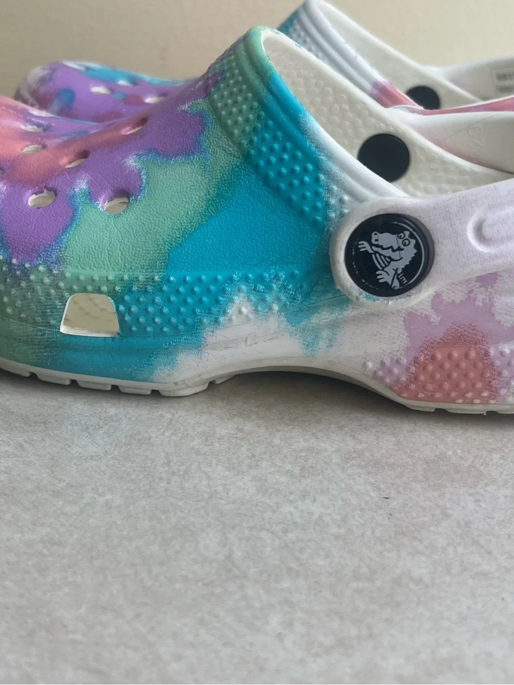 Crocs Kids Classic Tie Dye Clogs White Pink Purple Blue Size C10